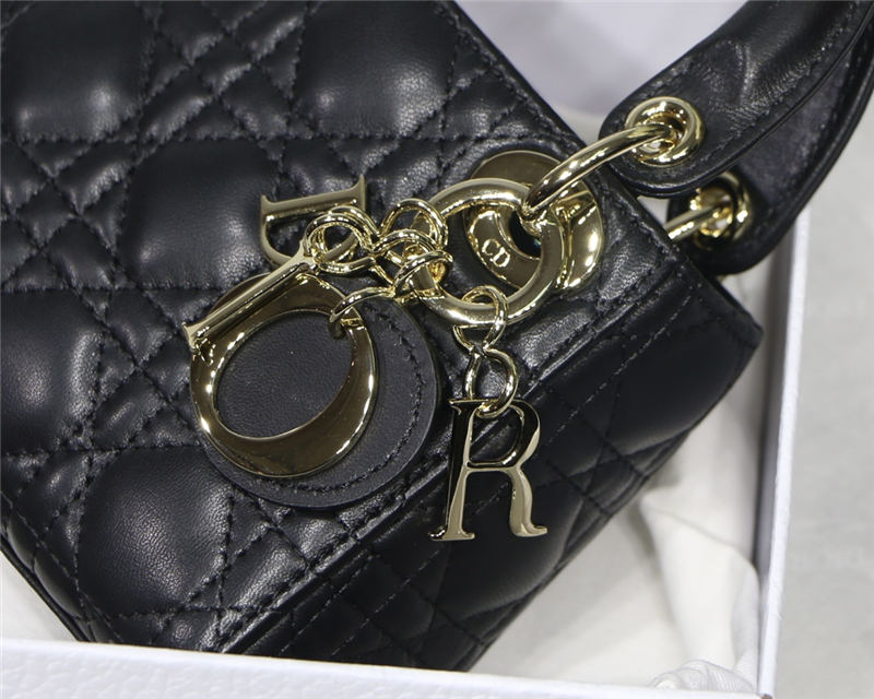 MICRO LADY Dior BAG Cannage Lambskin Black Top