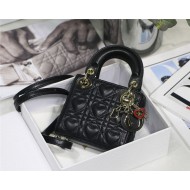 MICRO LADY Dior BAG DiorAMOUR MY ABCDior Cannage Lambskin with Heart Motif Black Top