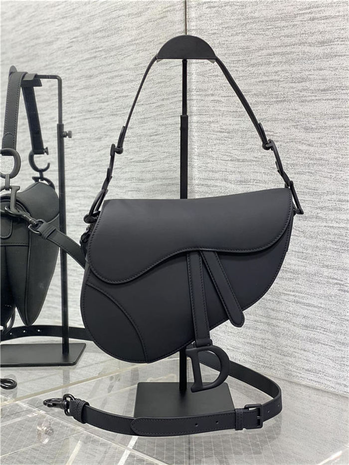 SADDLE BAG Ultramatte Calfskin Black High