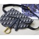 SADDLE FLAT BELT POUCH Blue Dior Oblique Jacquard High