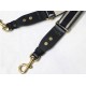 ADJUSTABLE SHOULDER STRAP 'Christian Dior' Embroidery Black High