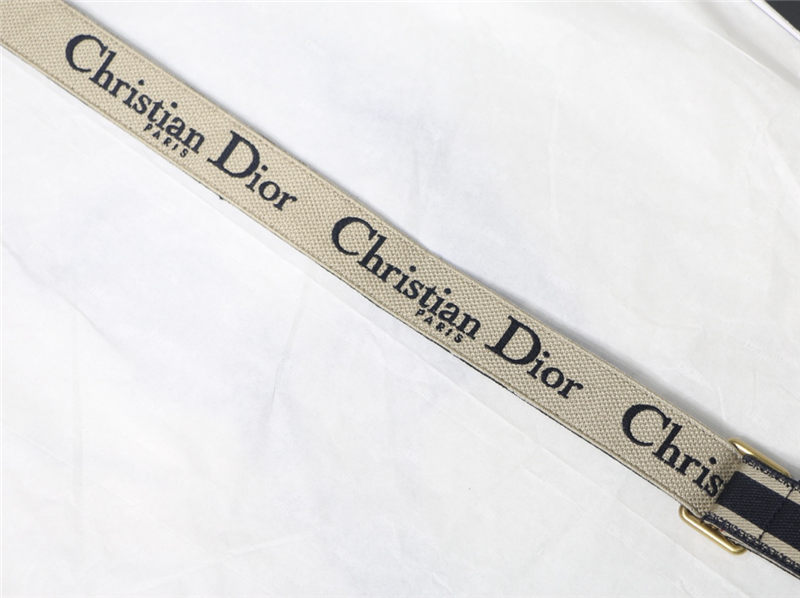 ADJUSTABLE SHOULDER STRAP 'Christian Dior' Embroidery Black High