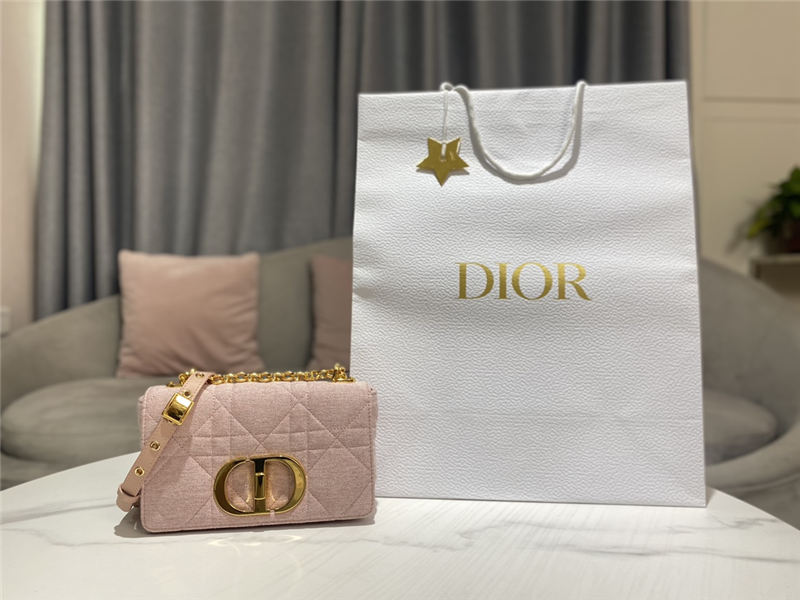 SMALL Dior CARO BAG Macrocannage Linen High