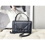 30 MONTAIGNE CHAIN BAG WITH HANDLE Maxicannage Lambskin Black High