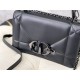 30 MONTAIGNE CHAIN BAG WITH HANDLE Maxicannage Lambskin Black High