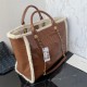 LARGE SHOPPING BAG A66941 Shearling Lambskin, Lambskin & Gold-Tone Metal High