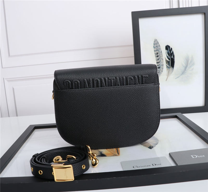 MEDIUM Dior BOBBY BAG Grained Calfskin Black High