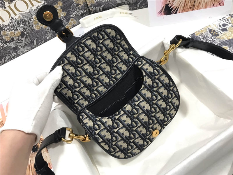 SMALL Dior BOBBY BAG Dior Oblique Jacquard Blue High