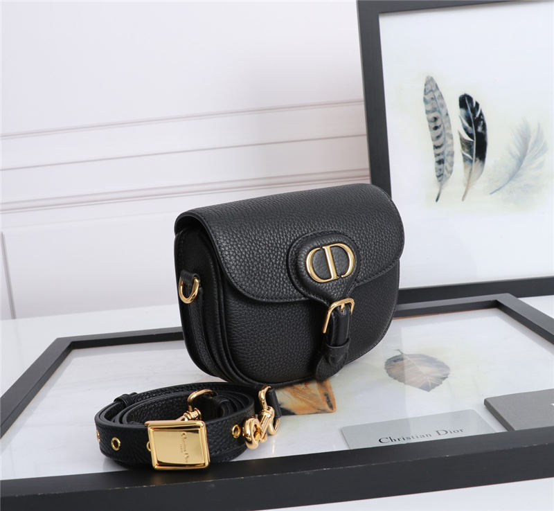 SMALL Dior BOBBY BAG Grained Calfskin Black High