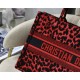 MEDIUM Dior BOOK TOTE Multicolor Mizza Embroidery Red High