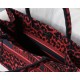 MEDIUM Dior BOOK TOTE Multicolor Mizza Embroidery Red High