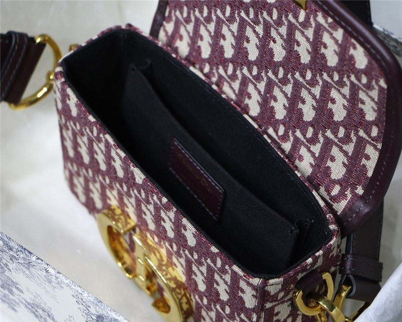 30 MONTAIGNE BOX BAG Dior Oblique Jacquard Burgundy High