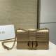 30 MONTAIGNE CHAIN BAG Microcannage Calfskin Gold High