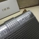 30 MONTAIGNE CHAIN BAG Microcannage Calfskin Silver High