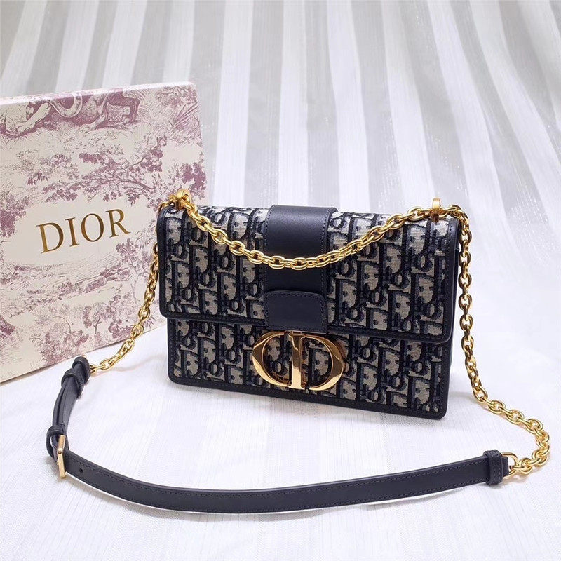 30 MONTAIGNE CHAIN BAG Dior Oblique Jacquard Blue High