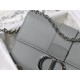 30 MONTAIGNE CHAIN BAG Grained Calfskin Gray High