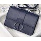 30 MONTAIGNE BAG Ultramatte Grained Calfskin Indigo Blue High