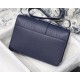 30 MONTAIGNE BAG Ultramatte Grained Calfskin Indigo Blue High