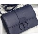 30 MONTAIGNE BAG Ultramatte Grained Calfskin Indigo Blue High