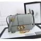 30 MONTAIGNE BAG Grained Calfskin Gray High