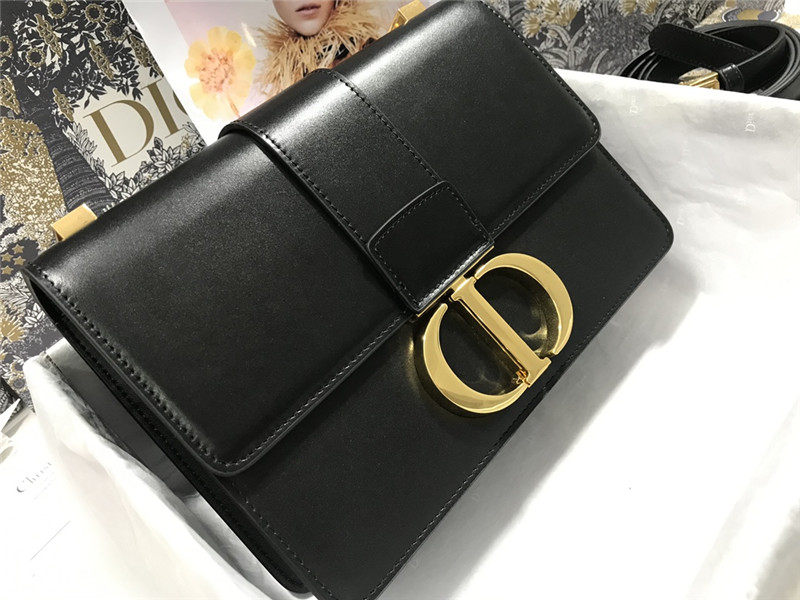 30 MONTAIGNE BAG Calfskin Black High