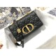 SMALL Dior CARO BAG Supple Cannage Calfskin Black High