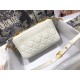 SMALL Dior CARO BAG Supple Cannage Calfskin White High