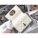 SMALL Dior CARO BAG Supple Cannage Calfskin White High