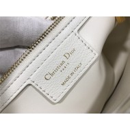 LARGE Dior CARO BAG Supple Cannage Calfskin White High