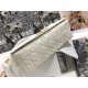 LARGE Dior CARO BAG Supple Cannage Calfskin White High