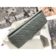 LARGE Dior CARO BAG Supple Cannage Calfskin Gray High