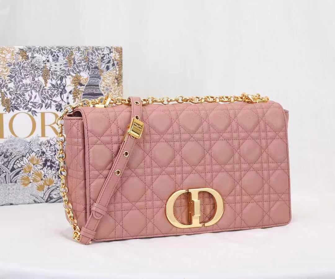 LARGE Dior CARO BAG Supple Cannage Calfskin High