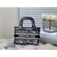 MINI Dior BOOK TOTE Toile de Jouy Embroidery Blue High