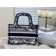 MINI Dior BOOK TOTE Toile de Jouy Embroidery Blue High