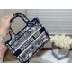 MINI Dior BOOK TOTE Toile de Jouy Embroidery Blue High