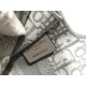 MINI Dior BOOK TOTE Dior Oblique Embroidery Gray High