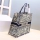 LARGE Dior BOOK TOTE Toile de Jouy Embroidery Blue High