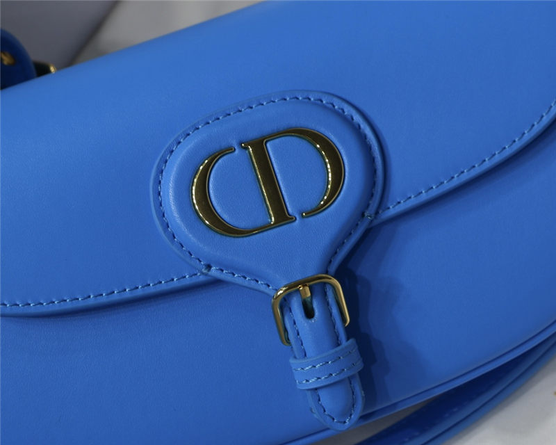 Dior BOBBY EAST-WEST BAG Box Calfskin Blue High