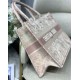 MEDIUM Dior BOOK TOTE Toile de Jouy Embroidery Pink High