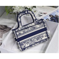 MINI Dior BOOK TOTE Toile de Jouy Embroidery Blue High