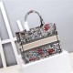 MEDIUM Dior BOOK TOTE Flower Embroidery High