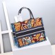 MEDIUM Dior BOOK TOTE Multicolor Dior Paisley Embroidery Blue High