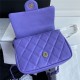 Supermini CLASSIC HANDBAG Grained Calfskin Purple A