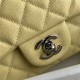 Mini CLASSIC HANDBAG Grained Calfskin Yellow-Lt Silver Metal A