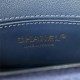 Chanel MINI BOY Chanel MESSENGER BAG Velvet & Gold-Tone Metal AS3315 Navy A