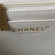 Chanel MINI FLAP BAG With Top Diamond Handle Lambskin & Gold-Tone Metal AS4140 White A