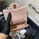 Supermini CLASSIC HANDBAG Grained Calfskin Pink Gold Metal B