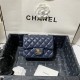 Supermini CLASSIC HANDBAG Lambskin Gold Navy Blue B