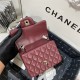 Supermini CLASSIC HANDBAG Lambskin Silver Burgundy B