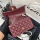 Mini CLASSIC HANDBAG Lambskin Gold Metal Burgundy B